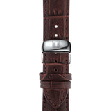 Tissot T Classic Tradition Silver Dial Brown Leather Strap Watch For Men - T063.610.16.038.00