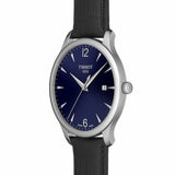 Tissot T Classic Tradition Blue Dial Black Leather Strap Watch For Men - T063.610.16.047.00