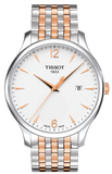 Tissot T Classic Tradition White Dial Two Tone Mesh Bracelet Watch For Men - T063.610.22.037.01