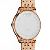 Tissot T Classic Tradition White Dial Rose Gold Steel Strap Watch For Women - T063.610.33.038.00