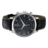 Tissot Tradition Chronograph Black Dial Black Leather Strap Watch For Men - T0636171605700