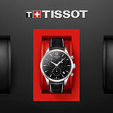 Tissot Tradition Chronograph Black Dial Black Leather Strap Watch For Men - T0636171605700