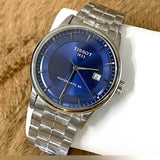 Tissot Luxury Powermatic 80 Blue Dial Silver Steel Strap Watch For Men - T086.407.11.041.00