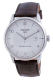 Tissot Luxury Powermatic 80 Silver Dial Brown Leather Strap Watch For Men - T086.407.16.037.00