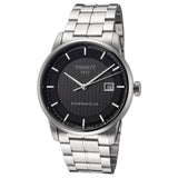 Tissot Luxury Powermatic 80 Black Dial Silver Steel Strap Watch for Men - T086.407.11.201.02