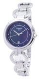 Tissot T Lady Flamingo Blue Mother of Pearl Dial Silver Steel Strap Watch for Women - T094.210.11.126.00