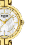 Tissot Flamingo Mother of Pearl Dial Two Tone Steel Strap Watch For Women - T094.210.22.111.01