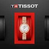 Tissot T Lady Flamingo Mother of Pearl Dial Rose Gold Steel Strap Watch For Women - T094.210.33.111.01