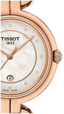 Tissot T Lady Flamingo Mother of Pearl Dial Rose Gold Steel Strap Watch for Women - T094.210.33.116.01