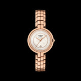 Tissot T Lady Flamingo Mother of Pearl Dial Rose Gold Steel Strap Watch For Women - T094.210.33.116.02