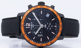 Tissot T Sport Quickster Chronograph Black Dial Black Rubber Strap Watch For Men - T095.417.36.057.01