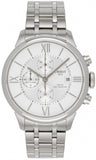 Tissot Chemin des Tourelles Automatic Chronograph White Dial Silver Steel Strap Watch for Men - T099.427.11.038.00