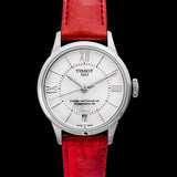 Tissot Chemin Des Tourelles Automatic Mother of Pearl Dial Red Strap Watch For Women - T099.207.16.118.00