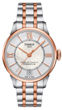 Tissot Chemin Des Tourelles Powermatic 80 Helvetic Price Lady Silver Dial Two Tone Steel Strap Watch For Women - T099.207.22.118.01