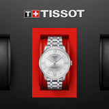 Tissot Chemin Des Tourelles Powermatic 80 Diamonds Silver Dial Silver Steel Strap Watch for Men - T099.407.11.033.00