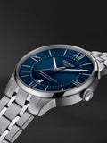 Tissot Chemin Des Tourelles Powermatic 80 Blue Dial Silver Steel Strap Watch for Men - T099.407.11.048.00