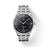 Tissot Chemin Des Tourelles Powermatic 80 Black Dial Silver Steel Strap Watch For Men - T099.407.11.058.00