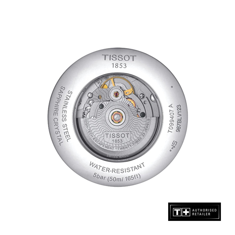 Tissot Chemin Des Tourelles Powermatic 80 Silver Dial Two Tone Steel Strap Watch For Men - T099.407.22.037.00