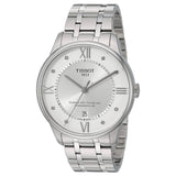 Tissot Chemin Des Tourelles Powermatic 80 Diamonds Silver Dial Silver Steel Strap Watch for Men - T099.407.11.033.00