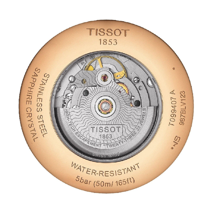 Tissot Chemin Des Tourelles Powermatic 80 Silver Dial Brown Leather Strap Watch For Men - T099.407.36.037.00