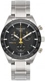 Tissot PRS 516 Chronograph Black Dial Silver Steel Strap Watch For Men - T100.417.11.051.00