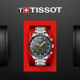 Tissot PRS 516 Chronograph Black Dial Silver Steel Strap Watch For Men - T100.417.11.051.00