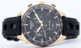 Tissot PRS 516 Chronograph Black Dial Black Leather Strap Watch For Men - T100.417.36.051.00