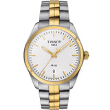 Tissot T Classic PR 100 White Dial Two Tone Steel Strap Watch for Men - T101.410.22.031.00