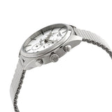 Tissot PR 100 Chronograph White Dial Silver Mesh Bracelet Watch For Men - T101.417.11.031.02