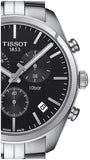 Tissot T Classic PR 100 Chronograph Black Dial Silver Steel Strap Watch for Men - T101.417.11.051.00