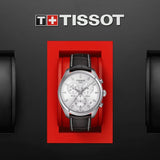 Tissot PR 100 Quartz Chronograph Silver Dial Brown Leather Strap Watch for Men - T101.417.16.031.00