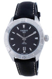 Tissot PR 100 Sport Quartz Black Dial Black Leather Strap Watch For Men - T101.610.16.051.00