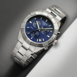 Tissot PR 100 Sport Quartz Chronograph Blue Dial Silver Steel Strap Watch For Men - T101.617.11.041.00