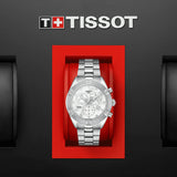 Tissot PR 100 Sport Chic Chronograph Diamonds Mother of Pearl Dial Silver Steel Strap Watch for Women - T101.917.11.116.00