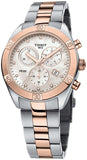 Tissot PR 100 Sport Chic Chronograph Diamonds Mother of Pearl Dial Two Tone Steel Strap Watch for Women - T101.917.22.116.00