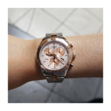 Tissot PR 100 Sport Chic Chronograph Mother of Pearl Dial Two Tone Steel Strap Watch for Women - T101.917.22.151.00