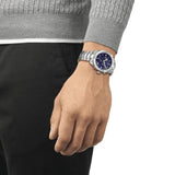 Tissot PR 100 Sport Quartz Chronograph Blue Dial Silver Steel Strap Watch For Men - T101.617.11.041.00