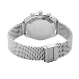 Tissot PR 100 Chronograph White Dial Silver Mesh Bracelet Watch For Men - T101.417.11.031.02