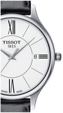 Tissot Bella Ora Round White Dial Black Leather Strap Watch For Women - T103.210.16.018.00