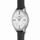 Tissot Bella Ora Round White Dial Black Leather Strap Watch For Women - T103.210.16.018.00