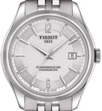 Tissot Ballade Powermatic 80 Cosc Price White Dial Silver Steel Strap Watch For Men - T108.408.11.037.00