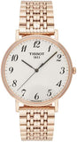 Tissot T Classic Everytime White Dial Rose Gold Mesh Bracelet Watch for Men - T109.610.33.032.00