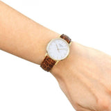 Tissot Everytime Desire Small White Dial Maroon Leather Strap Watch For Women - T109.210.36.031.00