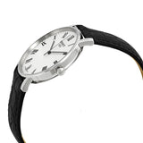 Tissot Everytime Medium White Dial Black Leather Strap Watch For Men - T109.410.16.033.01