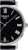 Tissot Everytime Medium Black Dial Black Leather Strap Watch For Men - T109.410.16.053.00