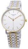 Tissot Everytime Medium White Dial Two Tone Mesh Bracelet Watch For Men - T109.410.22.031.00