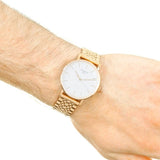 Tissot Everytime Medium White Dial Rose Gold Mesh Bracelet Watch For Men - T109.410.33.031.00