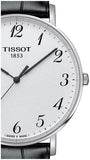 Tissot Everytime Large White Dial Black Leather Strap Watch For Men - T109.610.16.032.00