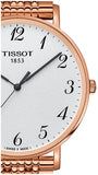 Tissot T Classic Everytime White Dial Rose Gold Mesh Bracelet Watch for Men - T109.610.33.032.00