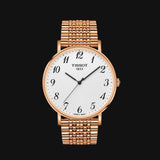 Tissot T Classic Everytime White Dial Rose Gold Mesh Bracelet Watch for Men - T109.610.33.032.00